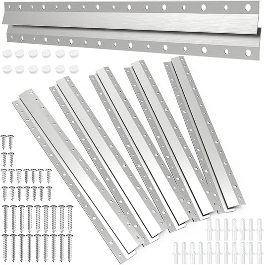 French Cleat Picture Hanger 16inch,Wall Mounting Brackets Cleat Picture Hanger Kit ,Z Bar Clips for Hanger Supports,Z Bracket Picture Hangers Kit for Pictures,Mirrors,and Art (6 Pairs)