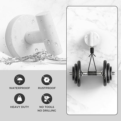 Shower Hooks for Inside Shower,No-Drill Removable&Reusable Towel Hooks for Bathroom,Heavy Duty Suction Cup Hooks for Glass Window,4 Packs(White)