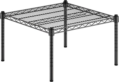 24" x 24" x 14" Black Epoxy Wire Storage Shelf, Dunnage Rack, Commercial 1 Tier Small Shelf
