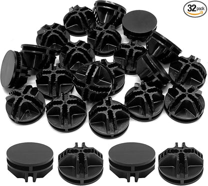 Hordion 32pcs Cube Connectors, Wire Grid Cube Organizer Connector Plastic Storage Cube Connectors for Modular Closet Storage Organizer and Wire Shelf, Black
