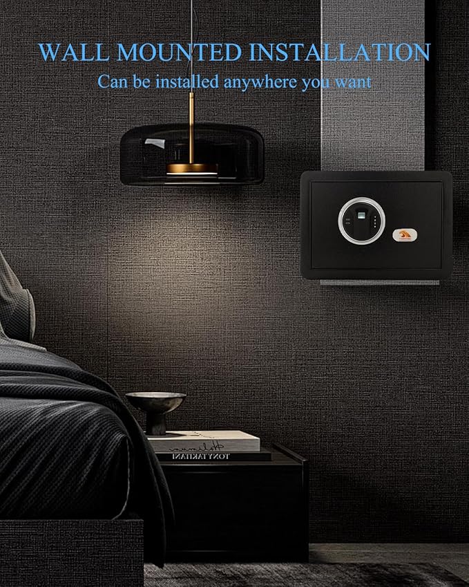 TIGERKING Security Fingerprint Biometric Safe Digital Safe for Home, Office- Black