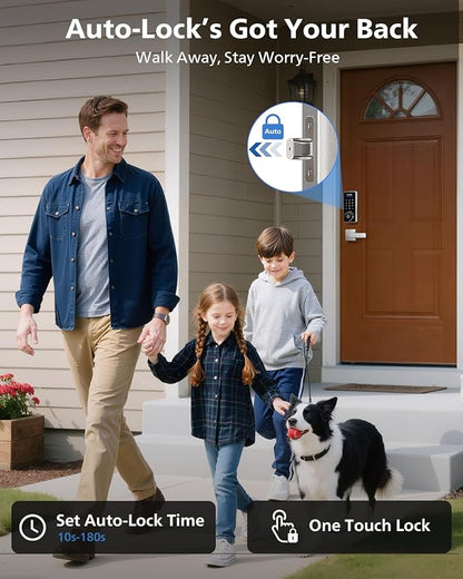 Philips Built-in WiFi Smart Lock with Handle, Nickel