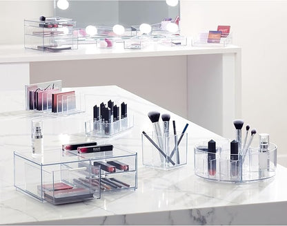 iDesign The Sarah Tanno Collection Cosmetic Organizer Cube, 4" x 4" x 4.25", Clear