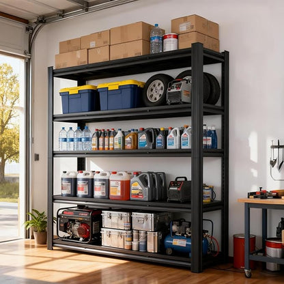 Garage Shelving, Heavy Duty Storage Shelves Metal Shelf Unit Adjustable Industrial Storage Racks for Shop,Warehouse,Basement (84H*62W*24D, 5)