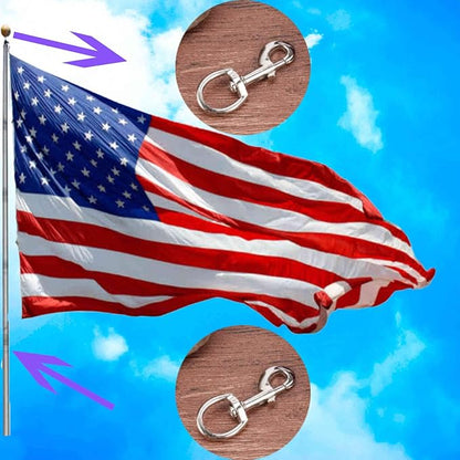 Dog Leash Clips Heavy Duty Dog Leash Clasp Leash Hooks Swivel Clip Swivel Snap Hook Flag Hooks 3.5 Inch 5pcs
