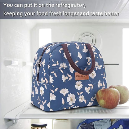 BALORAY Lunch Bag for Women Men Insulated Lunch Box for Adult Reusable Lunch Tote Bag for Work, Picnic or Travel (Morning Glory)