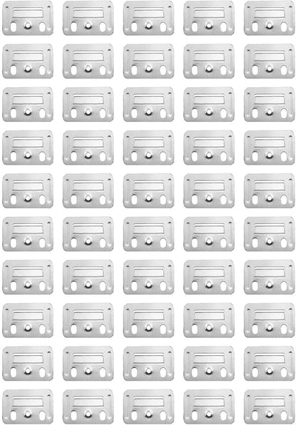 50PCS PVC Buckle Stainless Steel Wall Mounting Clips Clip Fixing Plate Wall Buckle Interlocking Hanging Bracket Couch Clips Wall Panel Fixings Furniture Fixings Hanger Wall Panel Clips