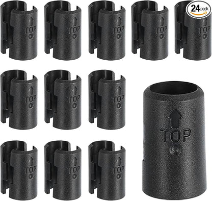 uxcell Wire Shelf Clips, 24pcs 1/2 Inch(13mm) Wire Shelving Lock Clips, Plastic Shelving Sleeves Replacements for Wire Shelving System(12 Pairs)
