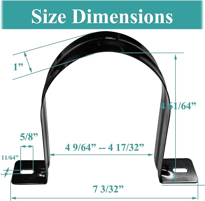 Dust Collection Hose and Pipe Holder Adjustable Hangers Bracket, Don’t Broken Like Plastic After Long Time, Durable Spray Iron, 5 PCS (Black, 4 Inch)