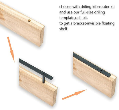 Floating Shelf Bracket ,Hidden Shelf Brackets (2 Pcs Additional Brackets 69 Inch-NO Kits)