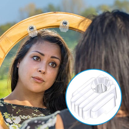 Blulu 20 Pack Mirror Holder Clips for 6 mm in (6/25) Glass Mirror Hanging Kit for Wall Mounting Hanging Retainer Fasteners with Screw and Anchors for Fixing Cabinet Door(Basic Style)
