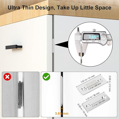 Cabinet Magnetic Catch Jiayi 5 Pack Ultra Thin Cabinet Door Magnetic Catch for Drawer Magnets Adhesive Cabinet Latch Magnetic Closures for Kitchen Closet Door Closing Magnetic Door Catch Closer