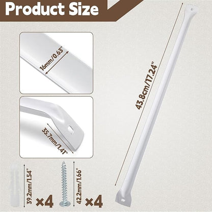 Uenhoy 6 Pack White 12 Inch Support Brackets for Wire Shelving, Wire Shelf Brackets Closet Shelf Bracket for Wardrobe Closet Support, with Anchors and Screws