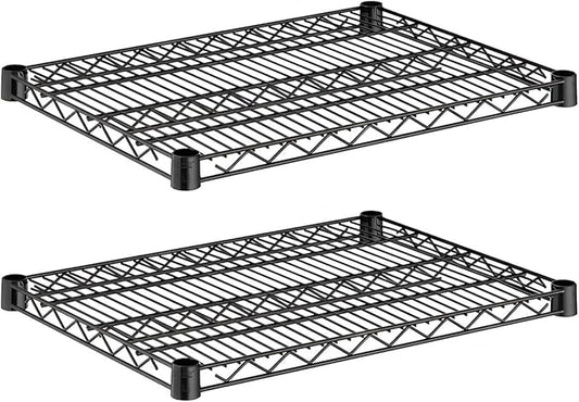 2-Pack Black 18" x 24" Additional Wire Shelf for Shelving Units, Replacement Shelves for Wire Rack