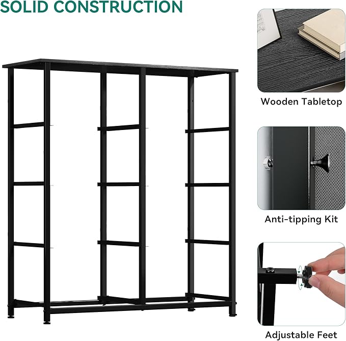 YITAHOME Fabric Dresser for Bedroom, Tall Storage 8 Drawers, Rustic Dresser & Chest of Drawers, Storage Drawer Organizer for Closet, Bedroom, Living Room