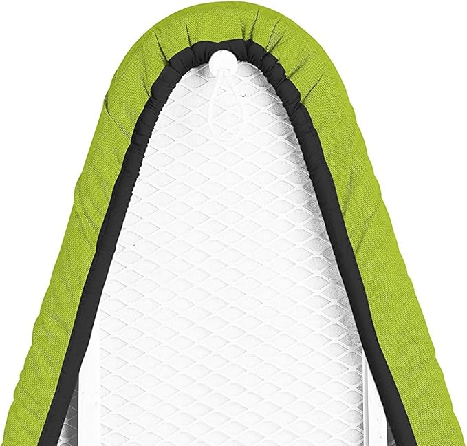 Encasa XO Ironing Board Cover and Pad 42"x14" - 4mm Felt Medium Iron Board Cover with Padding - Heat Resistant, Stain-Safe Dye, Non Slip Elastic Bungee Cord Tightening Iron Table Cover Lime Green