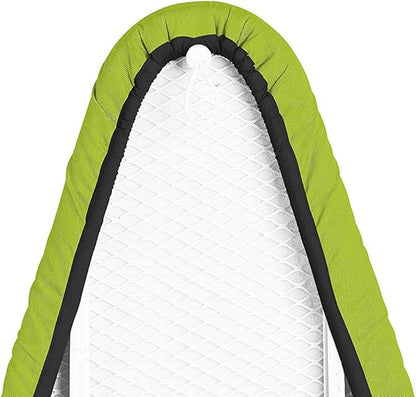 Encasa XO Ironing Board Cover and Pad 42"x14" - 4mm Felt Medium Iron Board Cover with Padding - Heat Resistant, Stain-Safe Dye, Non Slip Elastic Bungee Cord Tightening Iron Table Cover Lime Green