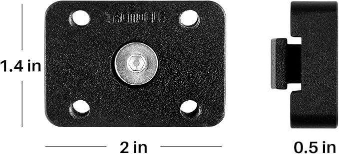 Mounting Bracket Base for MOLLE Panel, MOLLE Adapter Accessories Mount for Fire Extinguisher Mount Gun Rack Gas Can Holder, 2-Pack