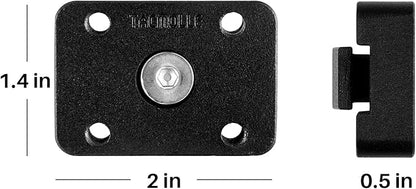 Mounting Bracket Base for MOLLE Panel, MOLLE Adapter Accessories Mount for Fire Extinguisher Mount Gun Rack Gas Can Holder, 2-Pack