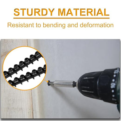 KURUI 220Pcs #6 * 1-1/4in Drywall Screws, Dry Wall Screws for Drywall Wood, Coarse Thread Sheetrock Screws - Black Bugle-Head Phillips Self Tapping Wood Screws
