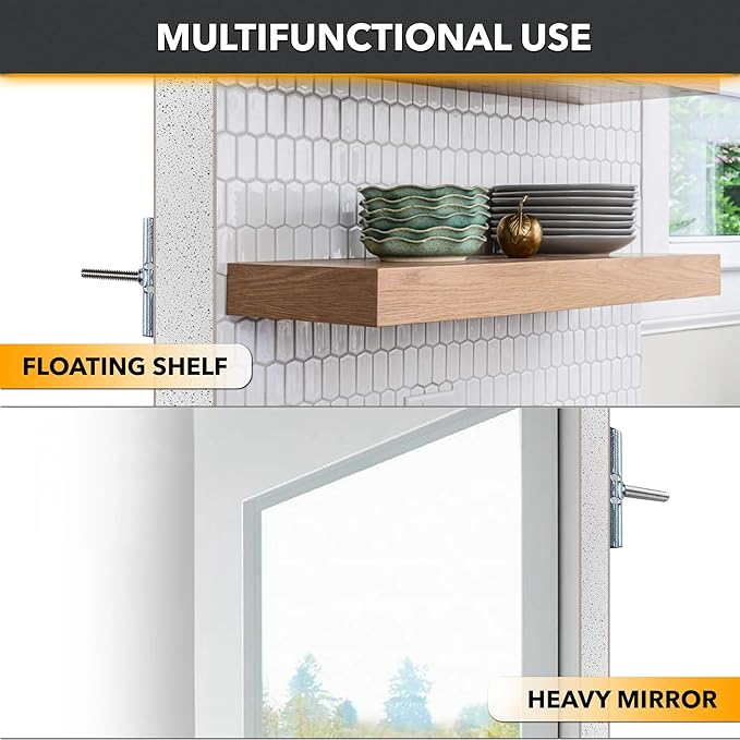 CondoMounts MSK9002 Tiled Wall TV Mounting Kit | Granite | Marble | NO Stud Wall | Grab Bar | Home Accessories Mount | Holds 90lbs | Includes 4 Elephant Anchor Set & 1-Diamond Drill Bit