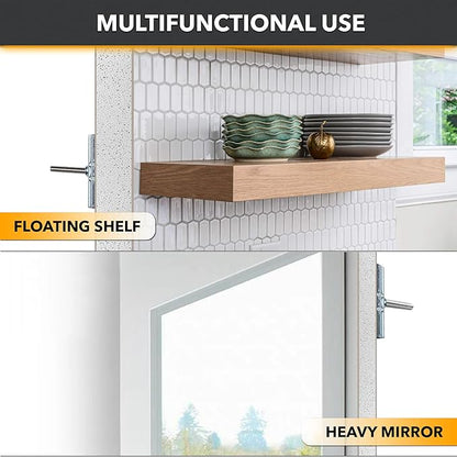 CondoMounts MSK9002 Tiled Wall TV Mounting Kit | Granite | Marble | NO Stud Wall | Grab Bar | Home Accessories Mount | Holds 90lbs | Includes 4 Elephant Anchor Set & 1-Diamond Drill Bit