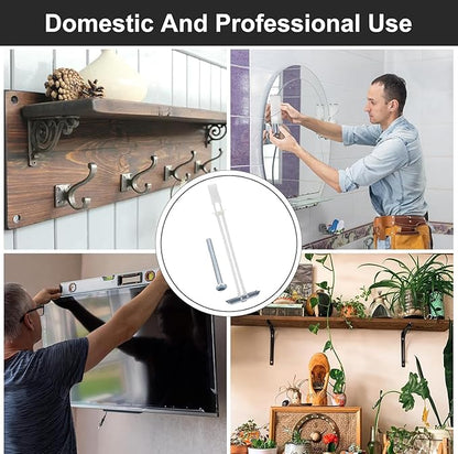 Drywall Anchor with Included Bolts for 3/16”-24, Heavy Duty Hollow Drywall Anchors for TV Mounting Kit, Stainless Steel Hollow Wall Anchors Holds up to 240 lbs Each in 1/2-in Drywall-50 Pack