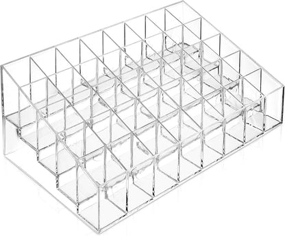 Casafield 40 Slot Acrylic Lipstick & Makeup Organizer - Cosmetic Display Case - Clear