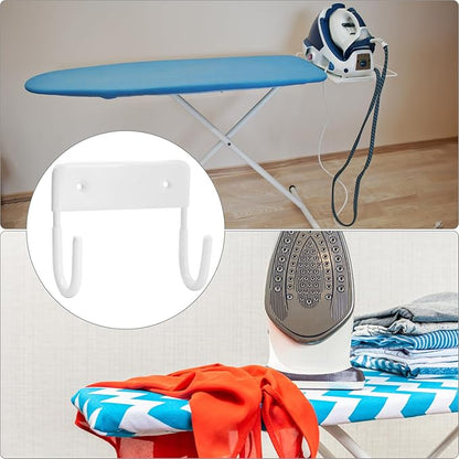 QWORK Ironing Board Wall Mount - Heavy Duty Ironing Board Hanger with 5 Inch Length, Iron Board Hook Wall Mount