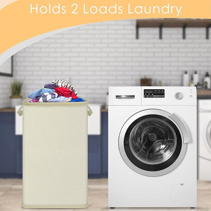 SNIGJAT Large Laundry Hamper, Tall Laundry Hamper with Sturdy Handles, Hampers for Laundry, Rectangular Dirty Clothes Hamper for Bedroom, Extra Large Laundry Basket for Clothes Toys, 80 L