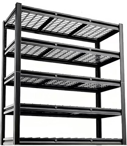 Garage Shelving, Heavy Duty Storage Shelves Metal Shelf Unit Adjustable Industrial Storage Racks for Shop,Warehouse,Basement (84H*62W*24D, 5)