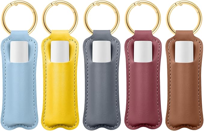 HEYSKAY Lip Balm Holder Keychain,Stocking Stuffers Gifts Lipstick Keychain Holder Compatible with Chapstick,Lipgloss Keychain