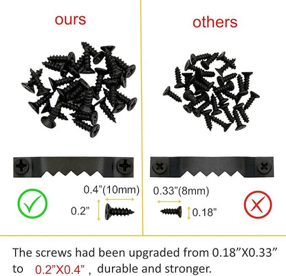 150 Pack Small Sawtooth Picture Hangers Steel Picture Hangers Picture Frames Hangers with Screws Picture Hang Solutions, for Hanging Clock Paintings Artwork Picture Frame Hook Photos (Black )