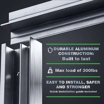 Hovr Solutions Classic 23.75” (2-Foot), Aluminum Floating Shelves Wall Bracket System, 300LB Load Capacity, Hidden Support Bracket Up to 31” Shelf, 2-Pack
