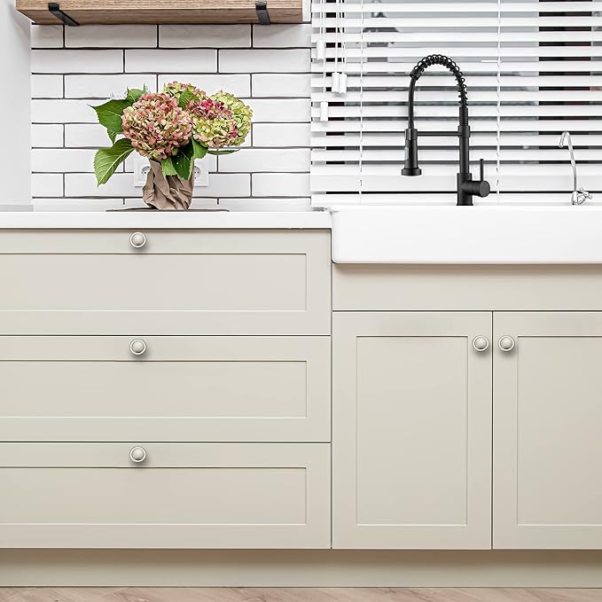 Ravinte 45 Pack 1-1/4 Inch Kitchen Cabinet Knobs - Brushed Nickel Zinc Drawer Pulls and Door Handles for Dressers