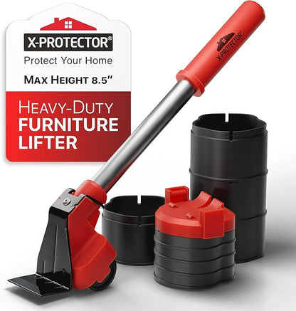 X-Protector Furniture Lifter Tool - Premium Furniture Jack Lifter Tool to Lift Furniture Easily - Appliance Lifter with 8.5" Adjustable Height - Ideal Jack to Lift Furniture Easily with Minimal Effort