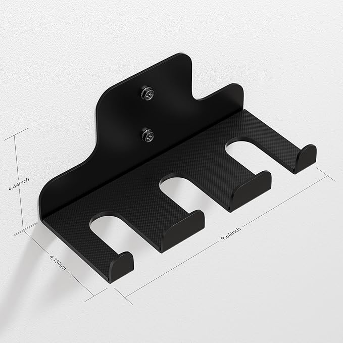 Olympic Barbell Hanger,Garage Gym Bar Wall Rack,Vertical Barbell Mount Rack,Black Powder Coated,Space Saving Commercial or Home Gym Accessory,Holds Under 33mm Bar Size