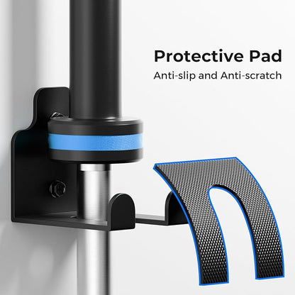 Barbell Wall Holder,Olympic Hanger,Garage Gym Bar Wall Rack,Vertical Barbell Mount Rack,Space Saving Commercial or Home Gym Accessory,Holds Under 33mm Bar Size