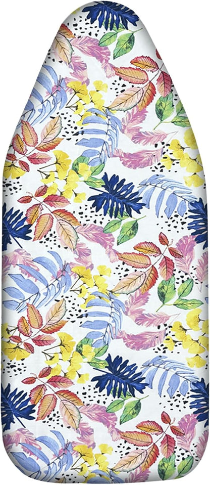 Small Ironing Board Cover Scorch Resistant, Table top Ironing Cover with Padding Heat Reflective Heavy Duty Pad (Colored Leaves, 12.5"x32")