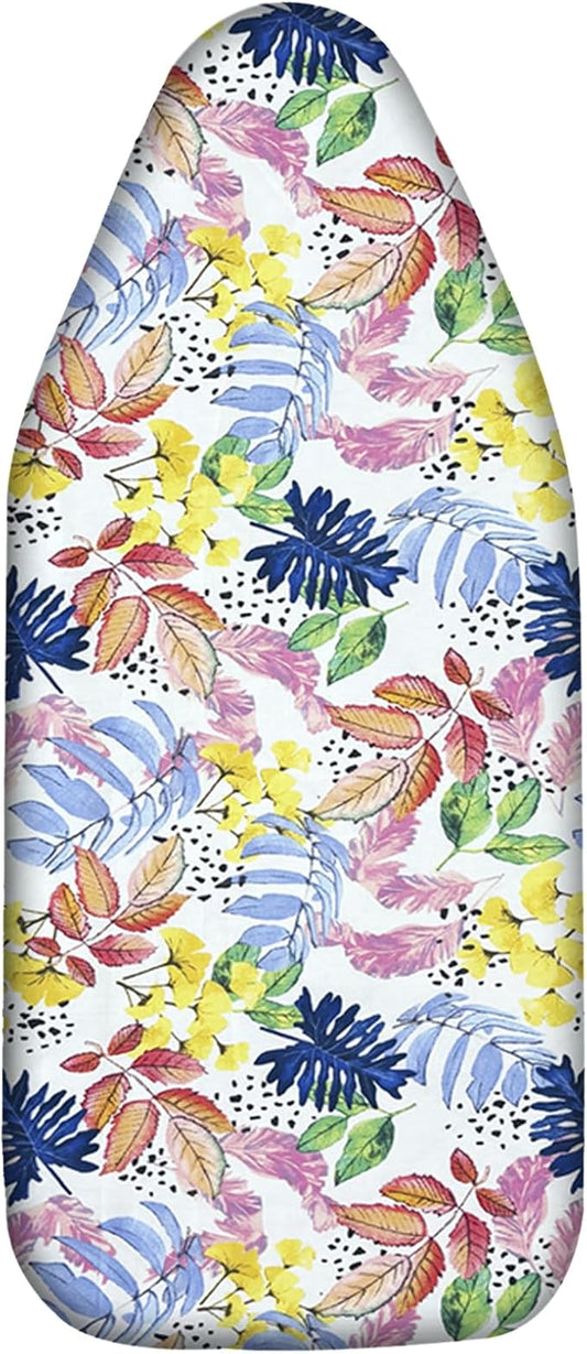 Small Ironing Board Cover Scorch Resistant, Table top Ironing Cover with Padding Heat Reflective Heavy Duty Pad (Colored Leaves, 12.5"x32")