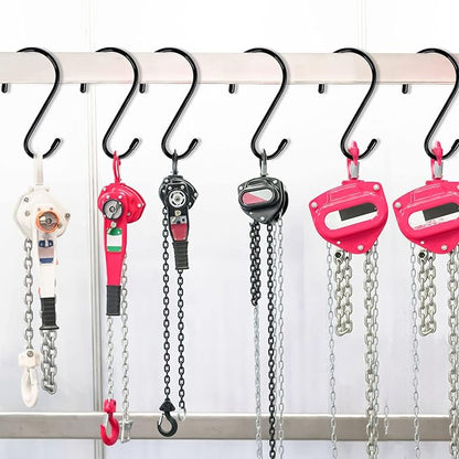 6 Inch 24 Pack Large S Hooks for Hanging Plants,Vinyl Coated Heavy Duty S Hooks for Hanging Non Slip S Hanger Hooks Steel Metal with Rubber Stopper Closet Hooks,Clothes,Jeans,Pot Pan Garden