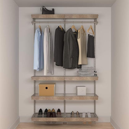 Knape & Vogt Closet Culture 0.75 in. D. x 23 in. W x 2.5 in. H Driftwood Wood Shelf Fascia for Closet System