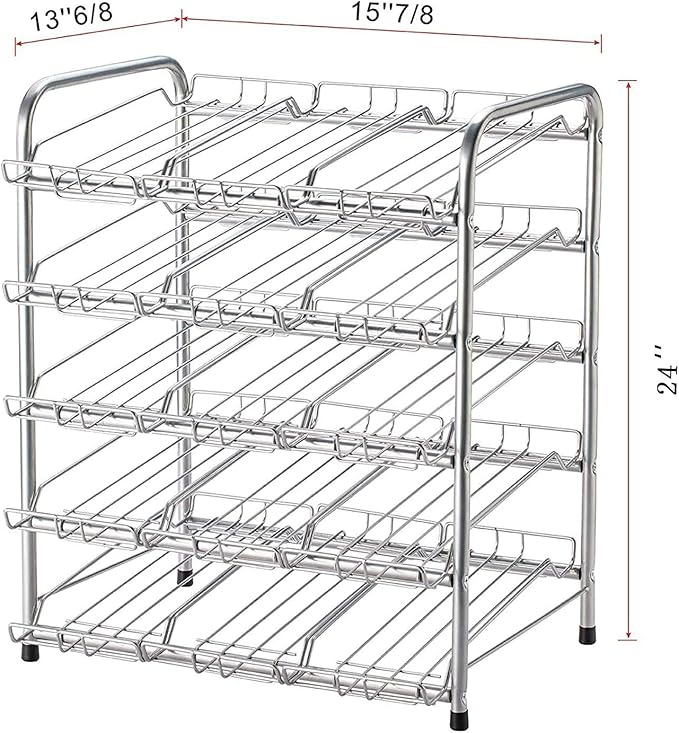 Rice rat Can Organizer for Pantry, Can Rack Can Storage Dispenser for Canned Food (5 tiers)