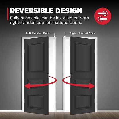 Kwikset Halifax Interior Passage Door Handle, Lever for Closet and Hallway Doors, Reversible Non-Locking Handle Lever, Matte Black, with Microban Protection, 4 Pack