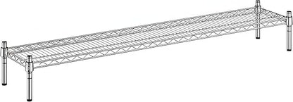 12" x 60" x 8" Chrome Wire Storage Shelf, Dunnage Rack, Commercial 1 Tier Small Shelf
