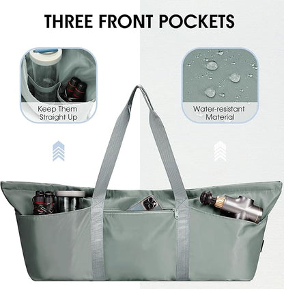 Large Yoga Mat Bag with Shoes Compartment and Wet Pocket Ladies Pilates Gym Tote Bag with Yoga Mat Holder Strap for Women Men Workout Carrier Stuff Accessories
