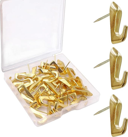 Push Pin Picture Hooks, Push Pin Hangers, Decorative Push Pins for Wall Hanging, Thumb Tacks for Hanging, Bulletin Board Hooks