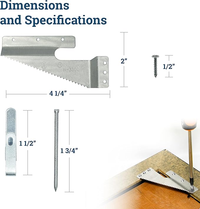 PHS Wall Buddies Large Picture Hanger – Supports 60 lbs, 5 Pack Self-Leveling Sawtooth Mounting Brackets for Wood Frames, Secure Picture Hanging Hardware – Includes Hooks, Nails & Screws