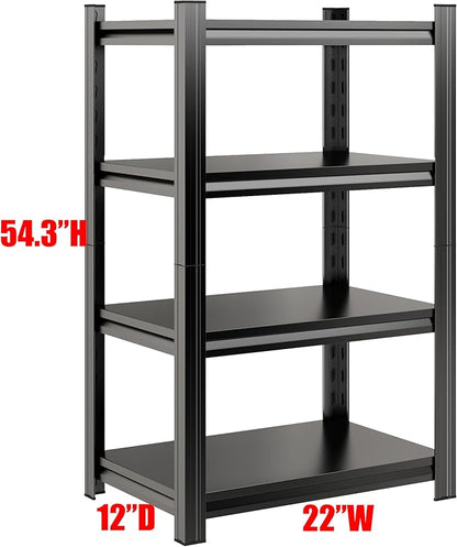 Plant Stand Indoor Outdoor,Metal Adjustable,4-Tier Plant Shelf,Accommodates Multiple Pots,Plant Shelves Suitable for Living Rooms,Gardens,Balconies (Black, 54''H x 22''W x 12''D)
