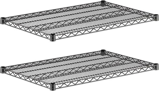 2-Pack Black 24" x 36" Additional Wire Shelf for Shelving Units, Replacement Shelves for Wire Rack